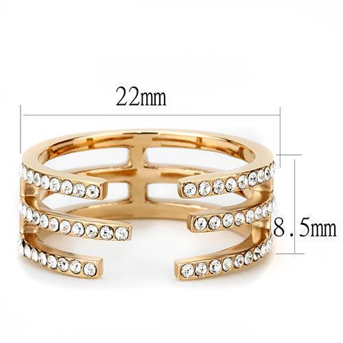 Women Stainless Steel Synthetic Crystal Rings