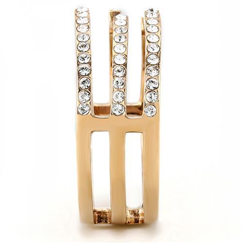 Women Stainless Steel Synthetic Crystal Rings