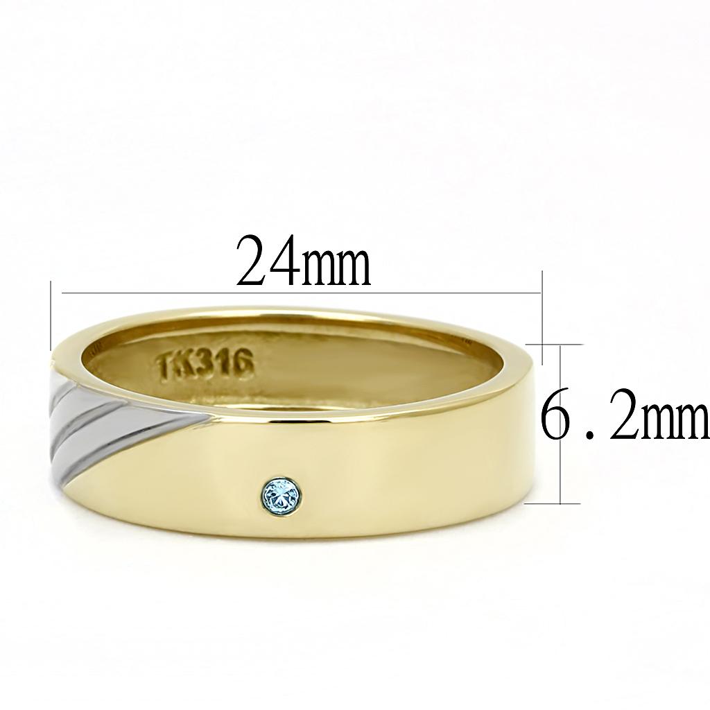 Men Stainless Steel Synthetic Crystal Rings 3267