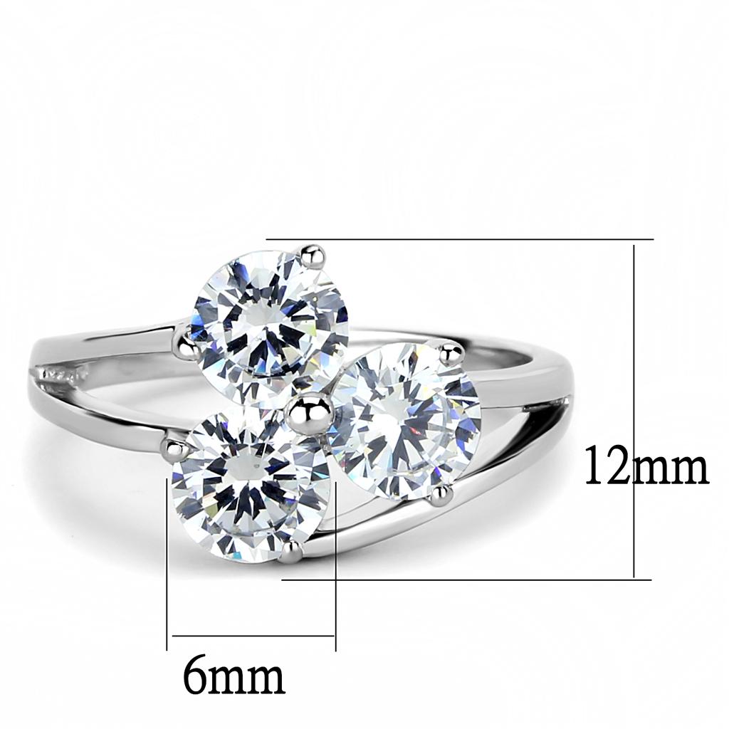 Women Stainless Steel Cubic Zirconia Rings TK3430