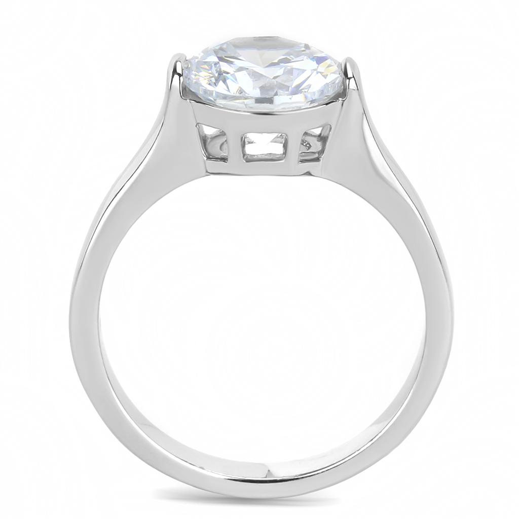 Women Stainless Steel Cubic Zirconia Rings TK3432