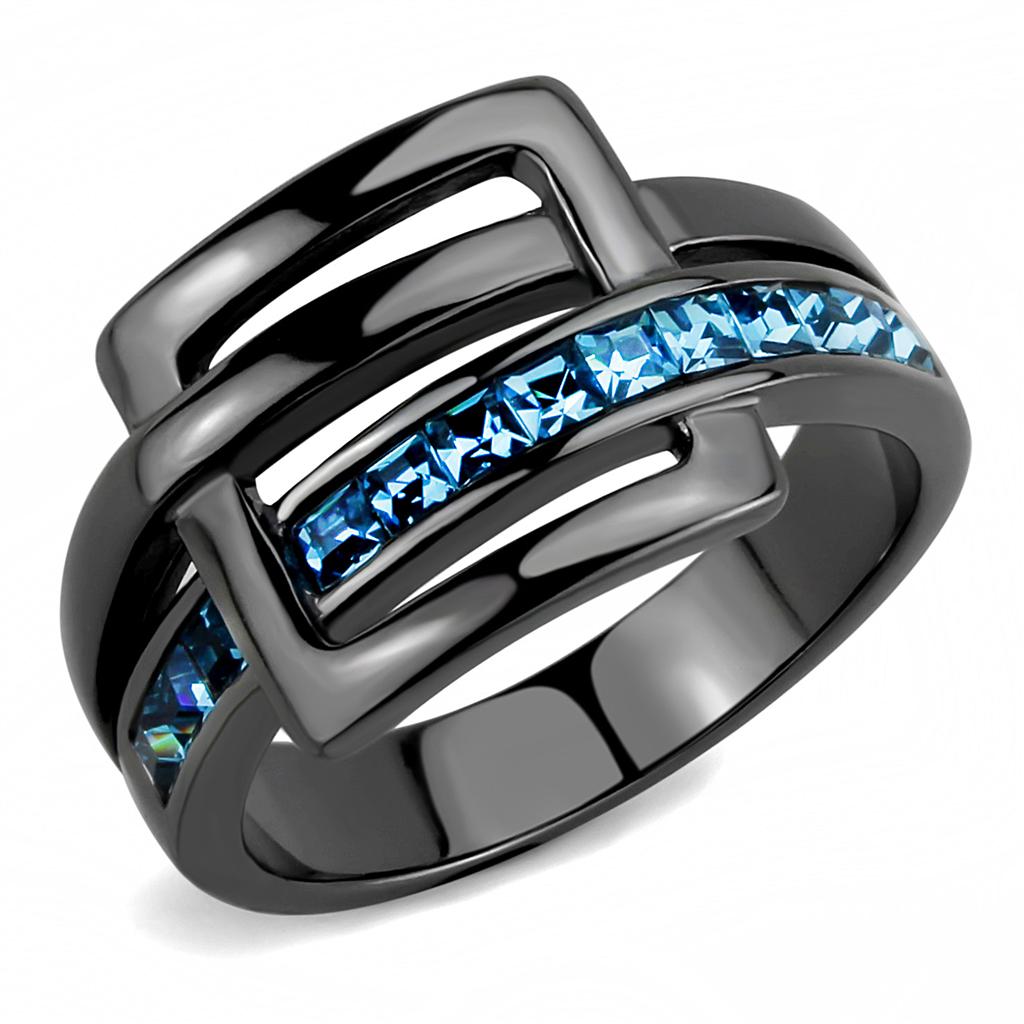 Women Stainless Steel Synthetic Crystal Rings