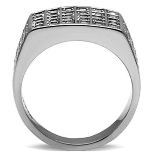 Men Stainless Steel Synthetic Crystal Rings 358