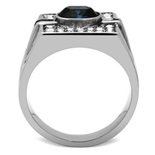 Men Stainless Steel Synthetic Crystal Rings 369