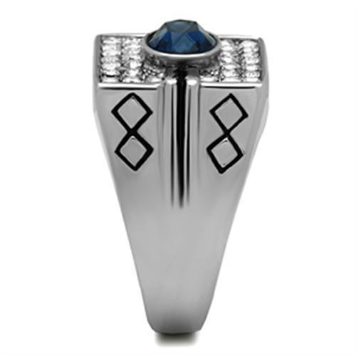 Men Stainless Steel Synthetic Crystal Rings 369