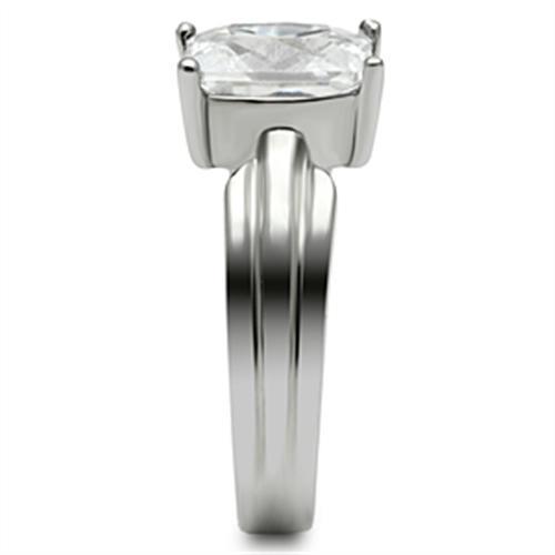 Women Stainless Steel Cubic Zirconia Rings TK391