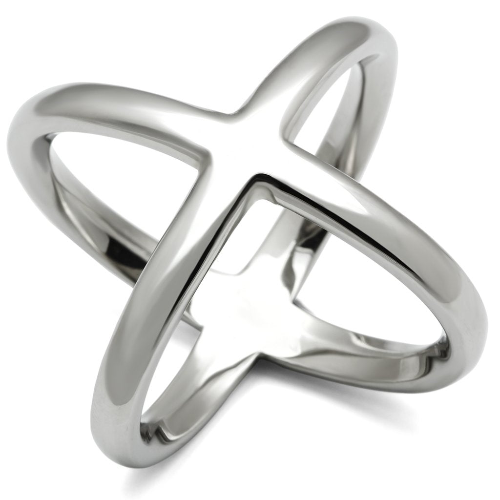 Women Stainless Steel No Stone Rings TK395