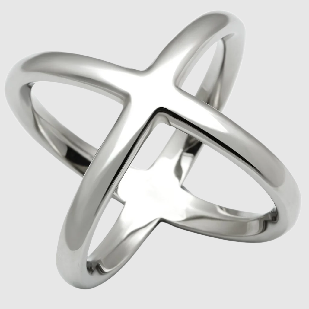 Women Stainless Steel No Stone Rings TK395