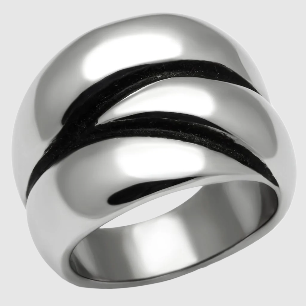 Women Stainless Steel No Stone Rings TK633