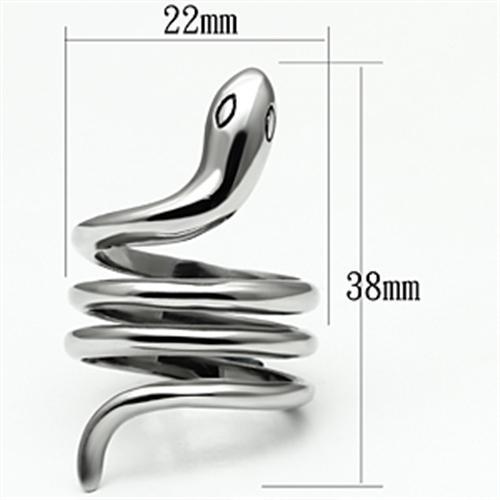 Women Stainless Steel No Stone Rings TK666