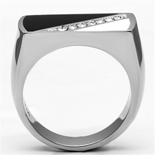 Men Stainless Steel Synthetic Crystal Rings 704