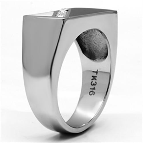 Men Stainless Steel Synthetic Crystal Rings 704