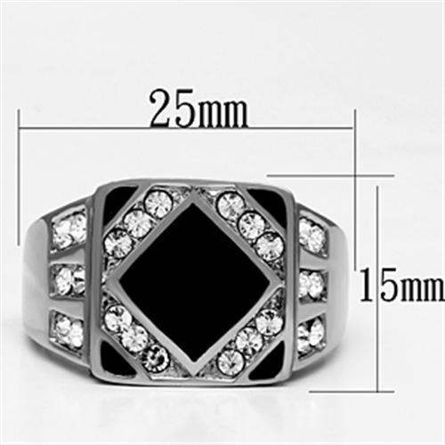 Men Stainless Steel Synthetic Crystal Rings 710