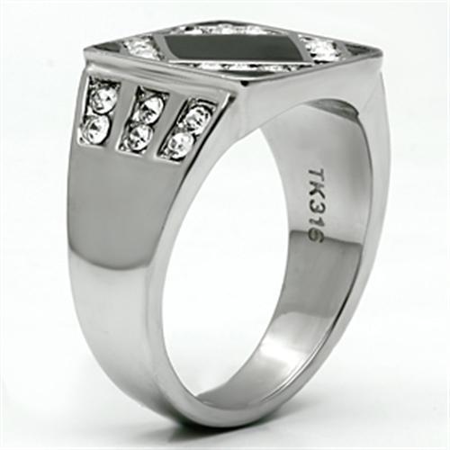 Men Stainless Steel Synthetic Crystal Rings 710