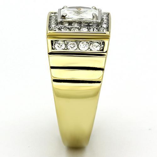 Men Stainless Steel Cubic Zirconia Rings