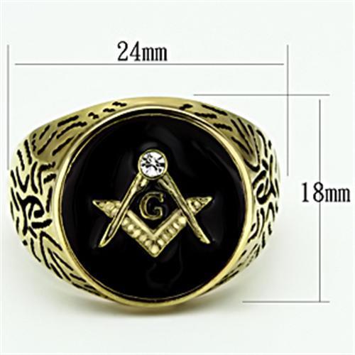 Men Stainless Steel Synthetic Crystal Rings 768