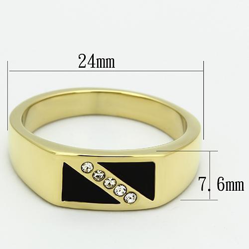 Men Stainless Steel Synthetic Crystal Rings 775