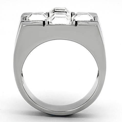 Men Stainless Steel Synthetic Crystal Rings 919