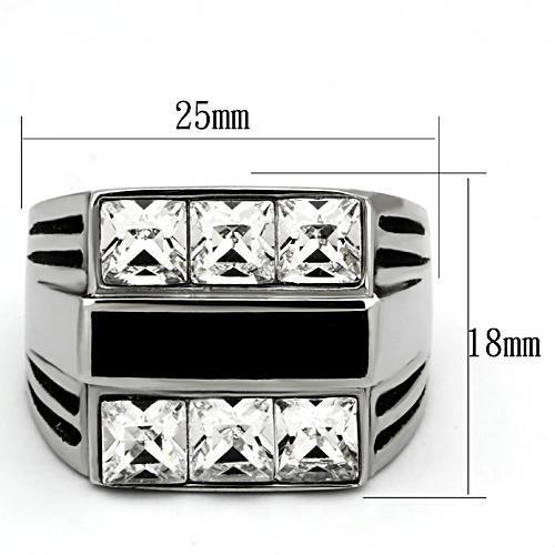 Men Stainless Steel Synthetic Crystal Rings 920