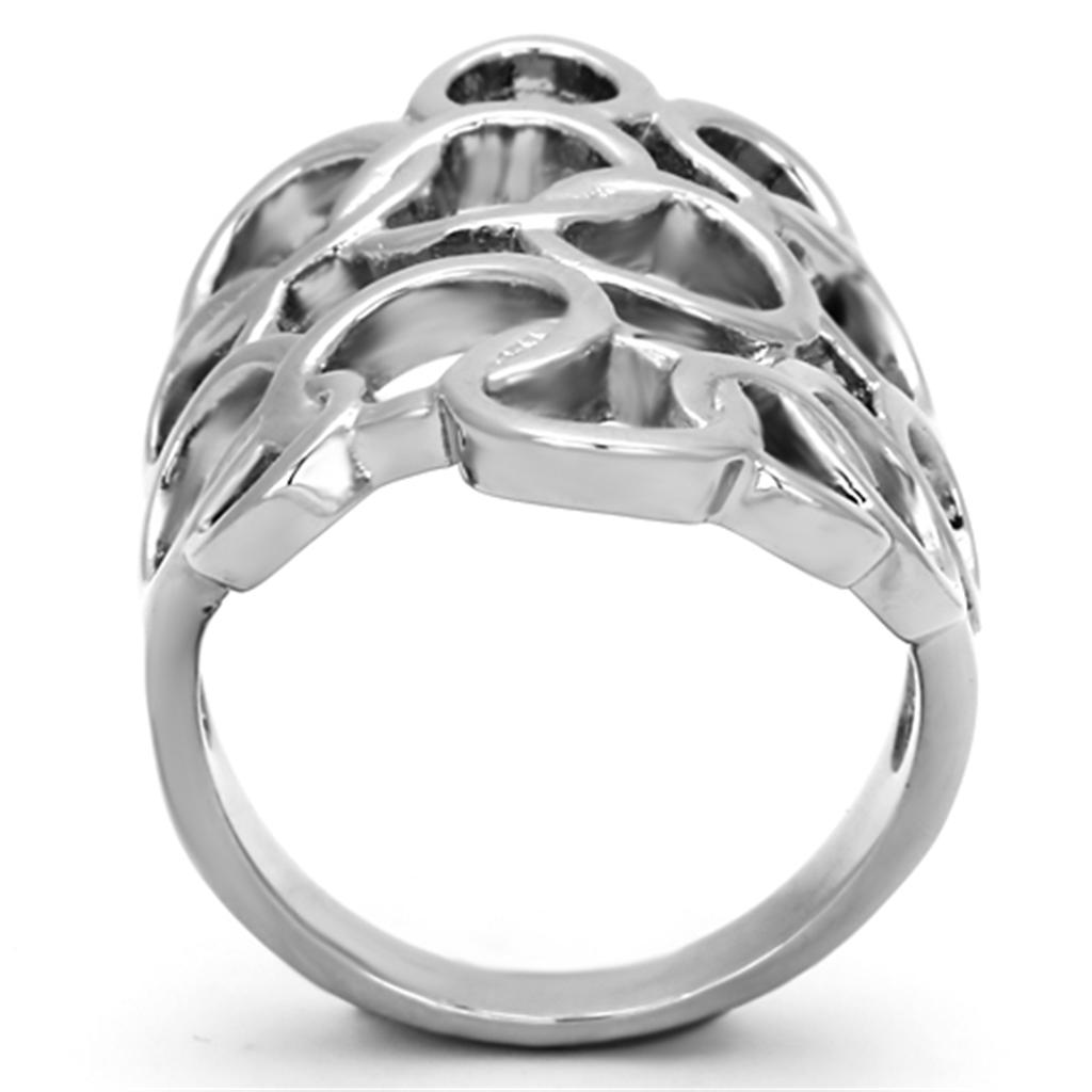 Women Stainless Steel No Stone Rings TK939