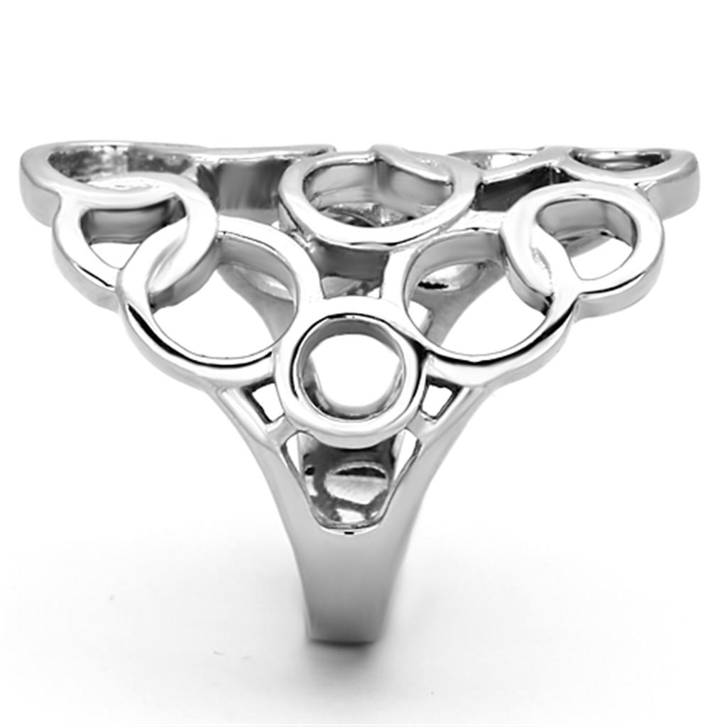 Women Stainless Steel No Stone Rings TK939