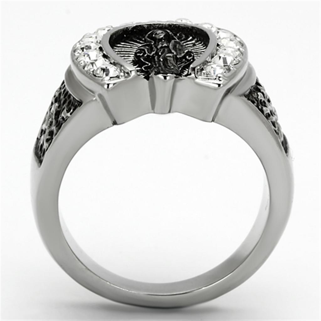 Men Stainless Steel Synthetic Crystal Rings 942