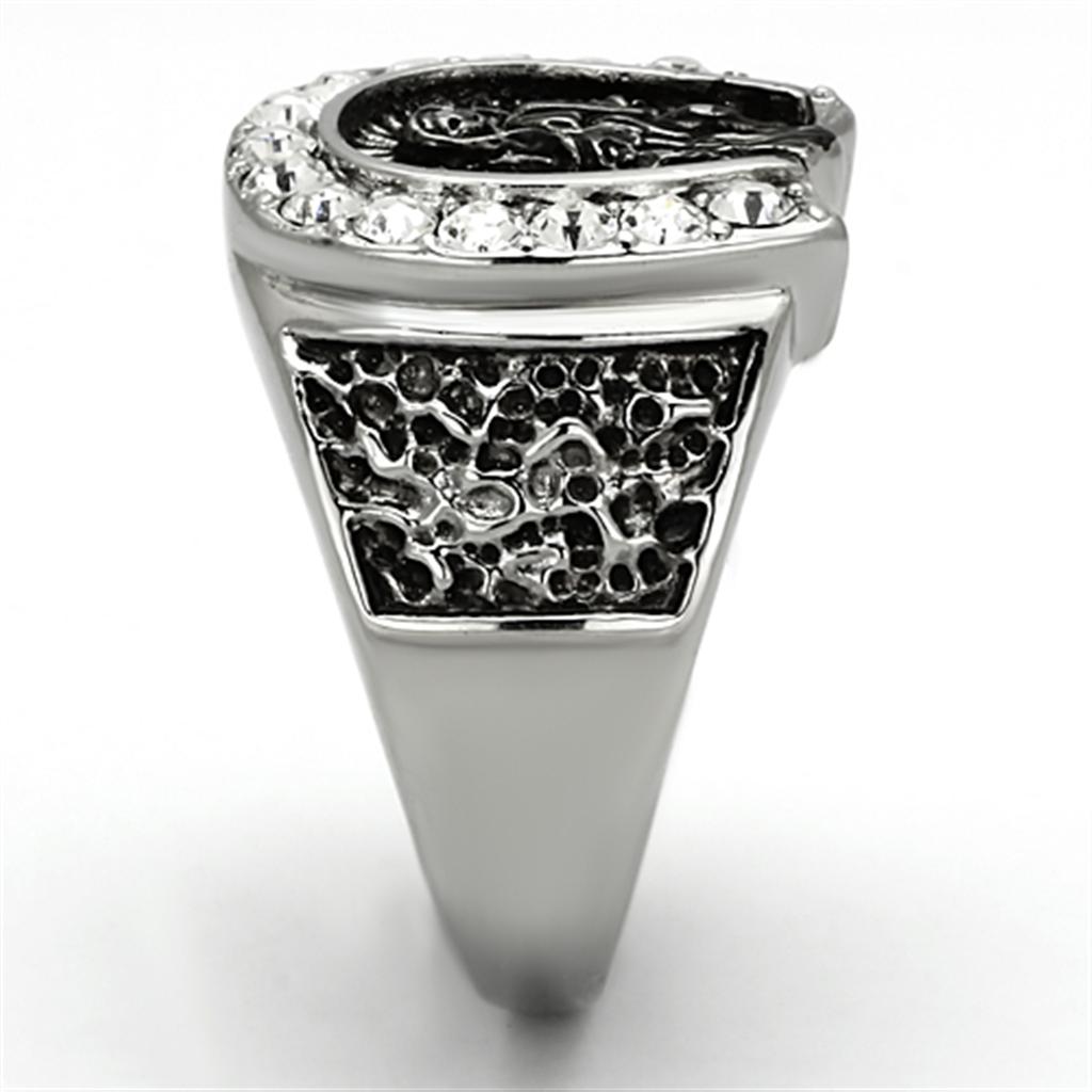 Men Stainless Steel Synthetic Crystal Rings 942