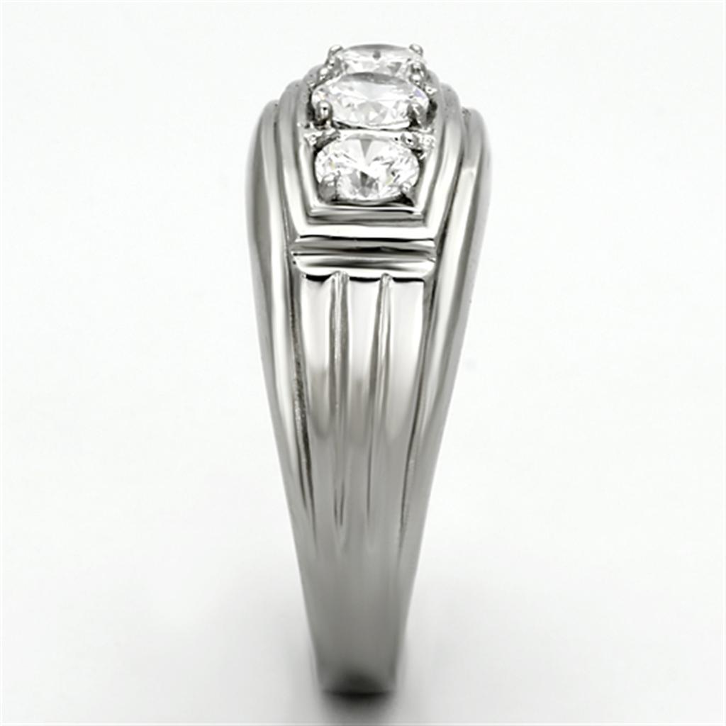 Men Stainless Steel Cubic Zirconia Rings