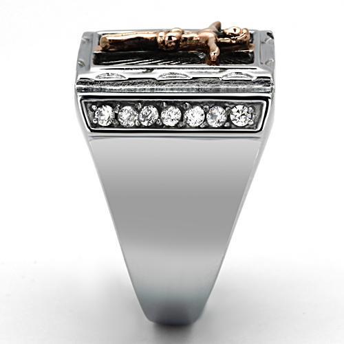 Men Stainless Steel Cubic Zirconia Rings