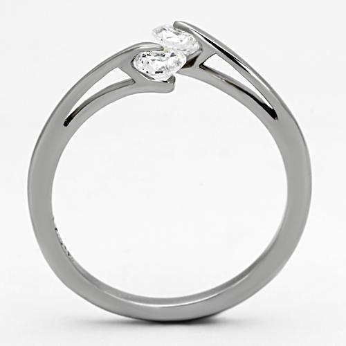 Women Stainless Steel Cubic Zirconia Rings TK995