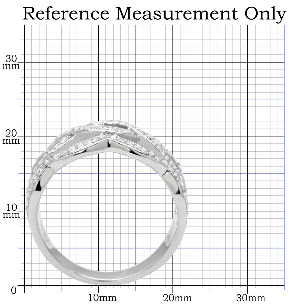 TS010 - Rhodium 925 Ring with AAA Grade CZ in Clear