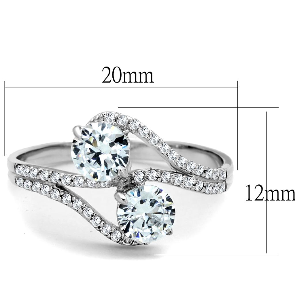 TS187 925 Sterling Silver Ring with AAA Grade CZ