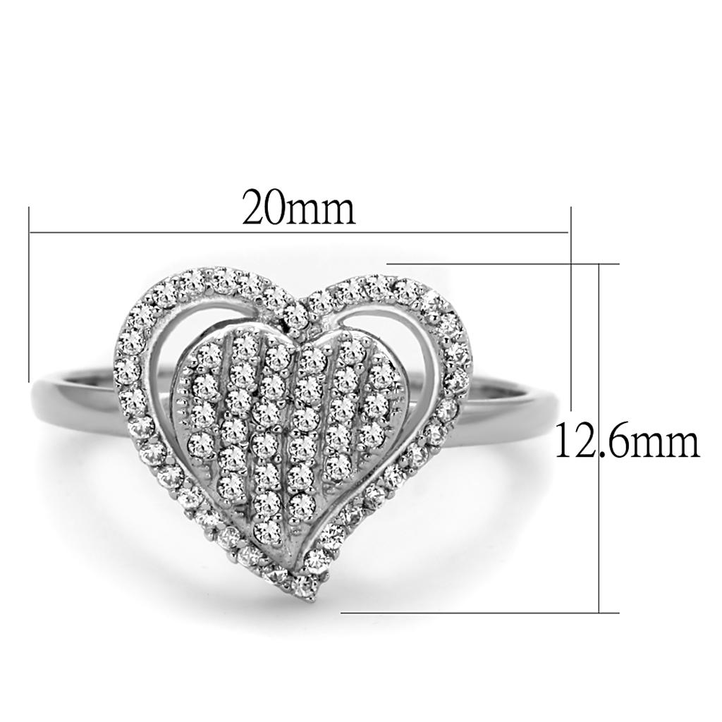 TS192 925 Sterling Silver Ring with AAA Grade CZ