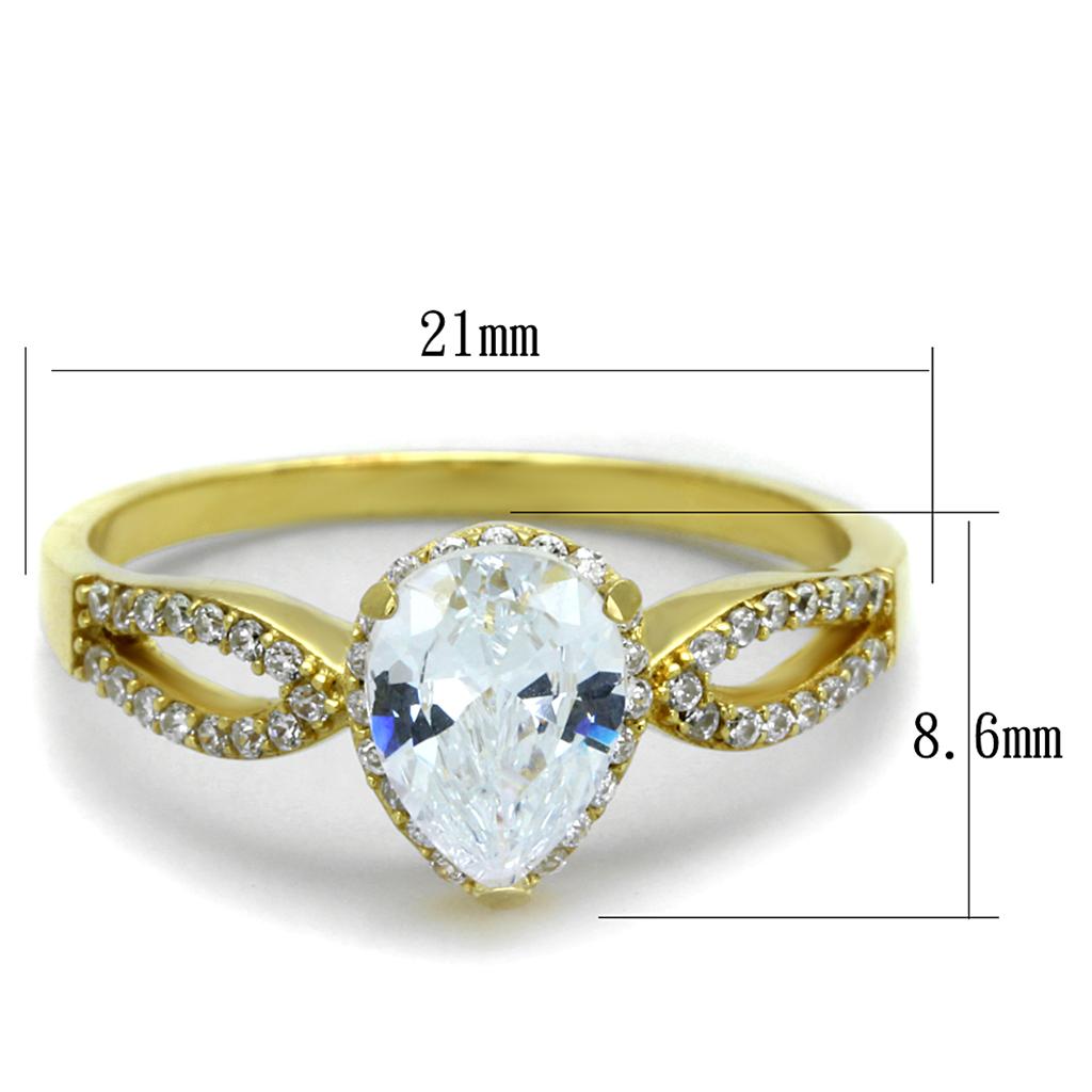 TS248 - Gold 925 Sterling Silver Ring