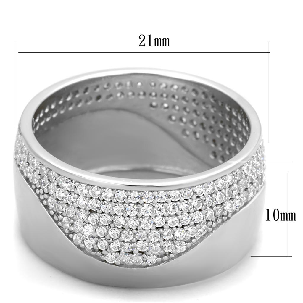 TS378 - Rhodium 925 Sterling Silver Ring