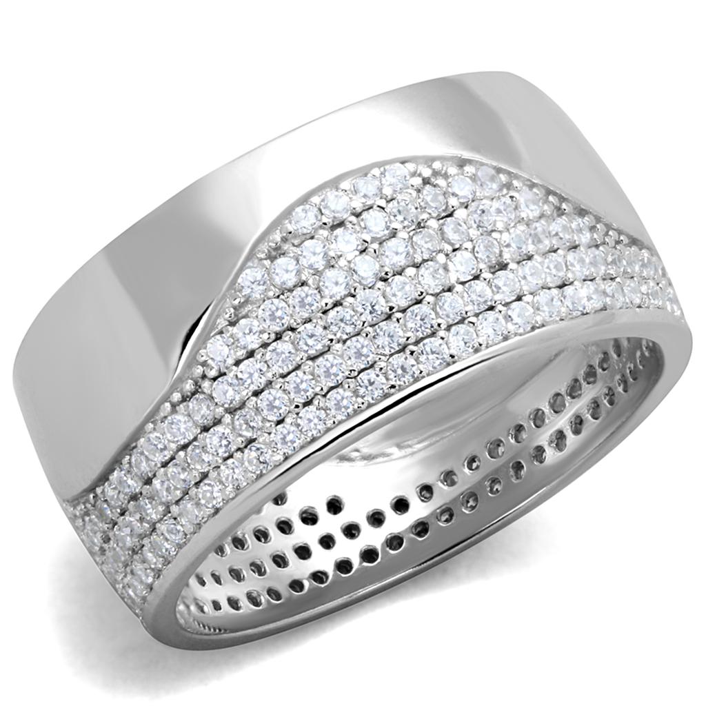 TS378 - Rhodium 925 Sterling Silver Ring