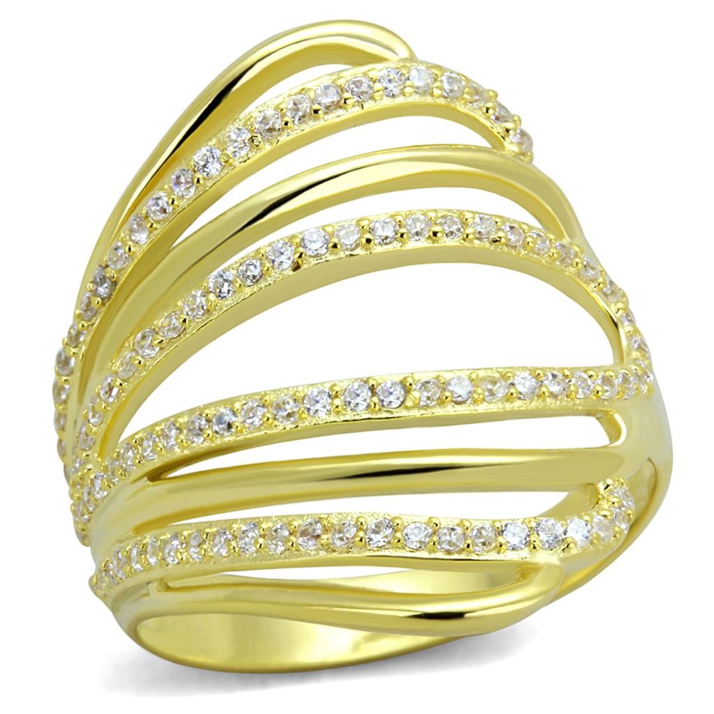 TS379 Gold 925 Sterling Silver Ring