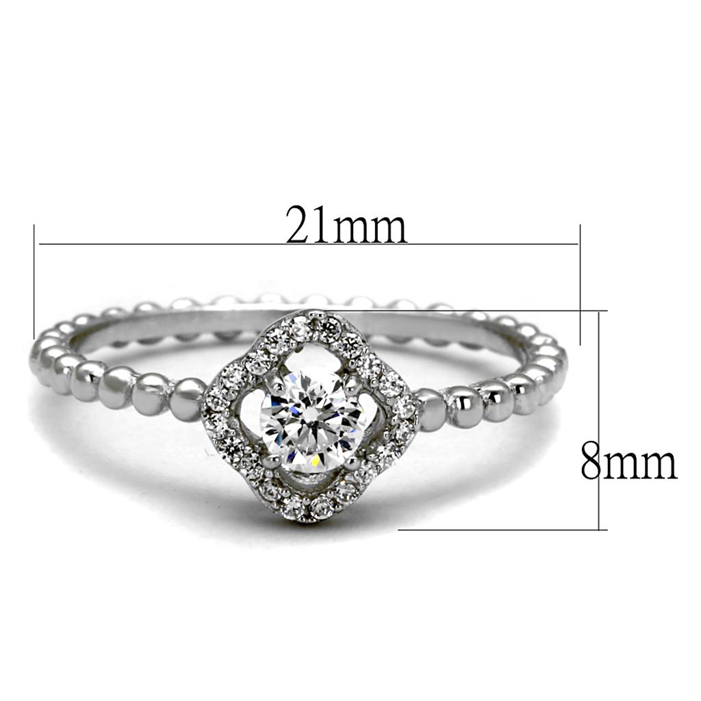 TS462 - Rhodium 925 Sterling Silver Ring