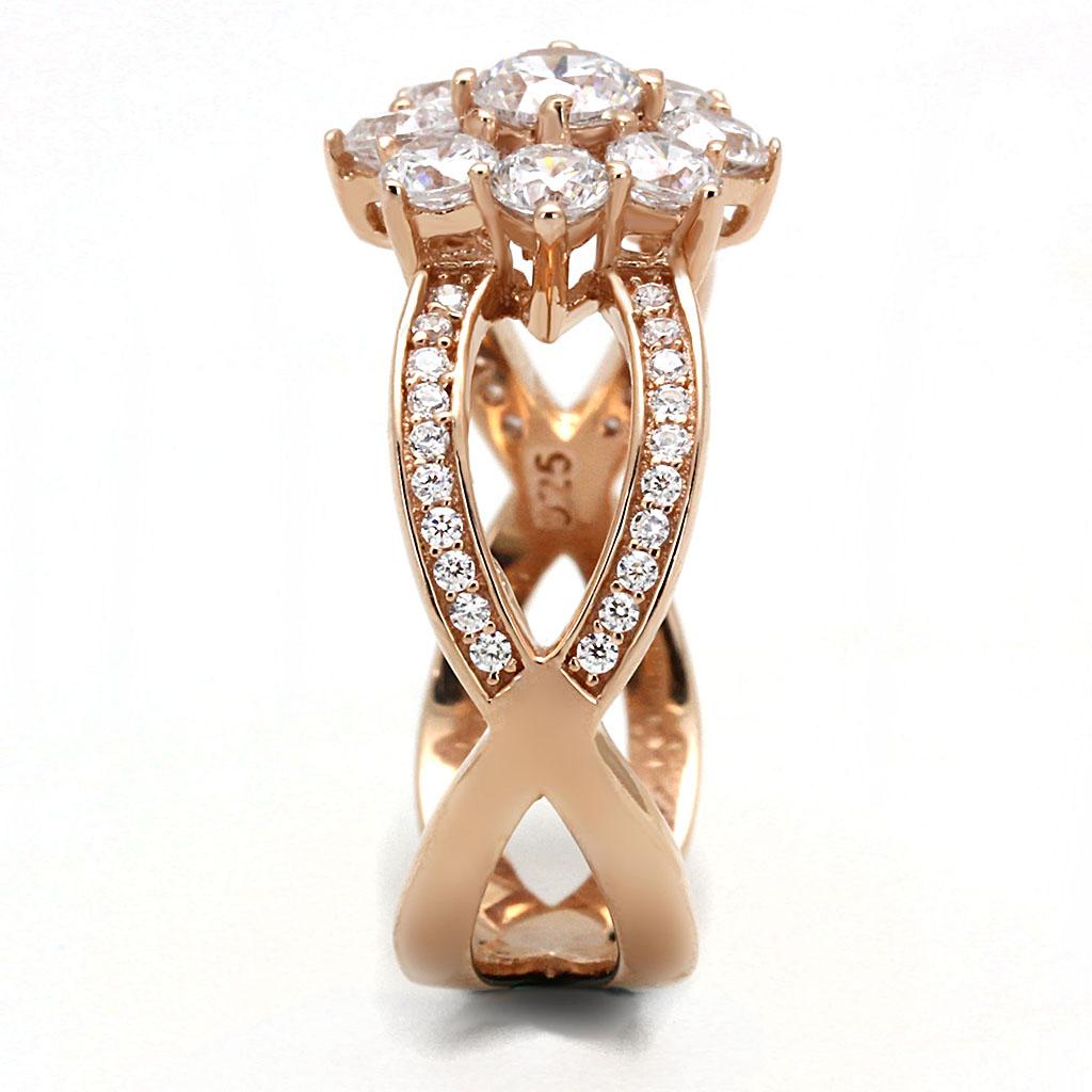 TS586 - Rose Gold 925 Sterling Silver Ring