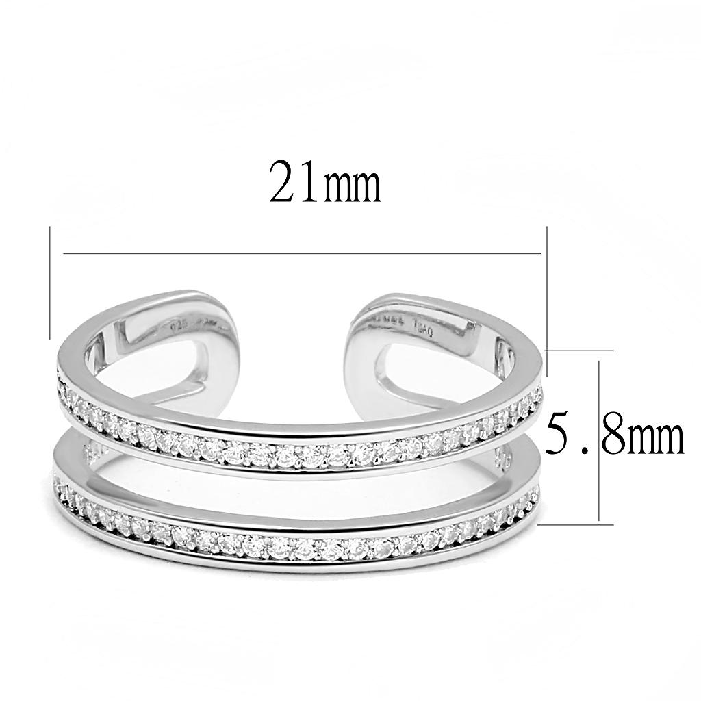 TS605 - Rhodium 925 Sterling Silver Ring