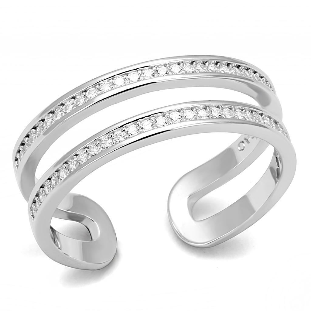 TS605 - Rhodium 925 Sterling Silver Ring