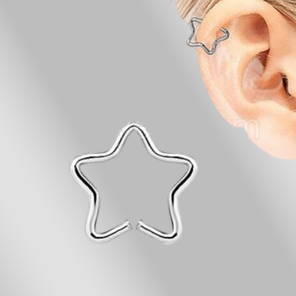 316L Stainless Steel Star Shaped Cartilage Earring