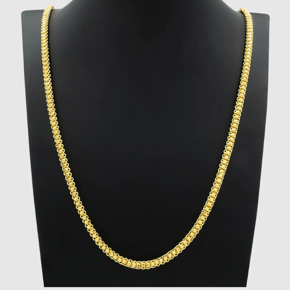 Gold pleated chain for Men & Women