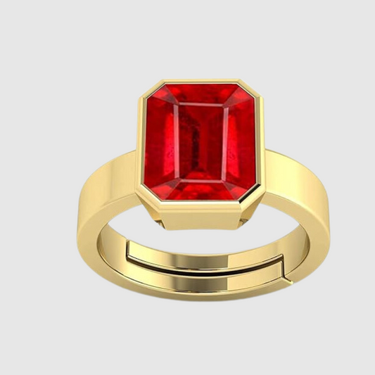 Natural Ruby Gold Plated Ring Pack of 2