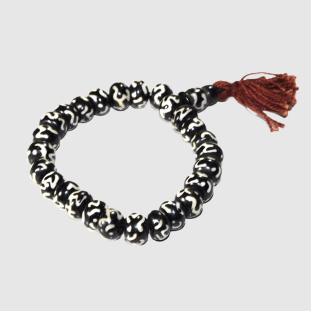 Om Bone Mala Yoga Bracelet