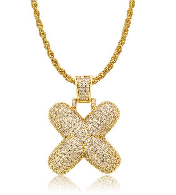 PIPE Gold HH Bubble Letter Necklace