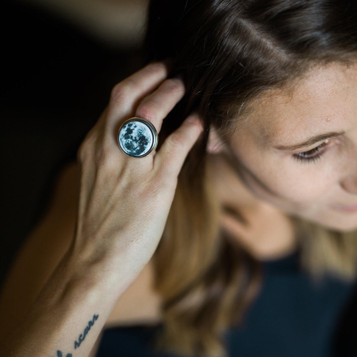 Interchangeable Moon Phase Ring