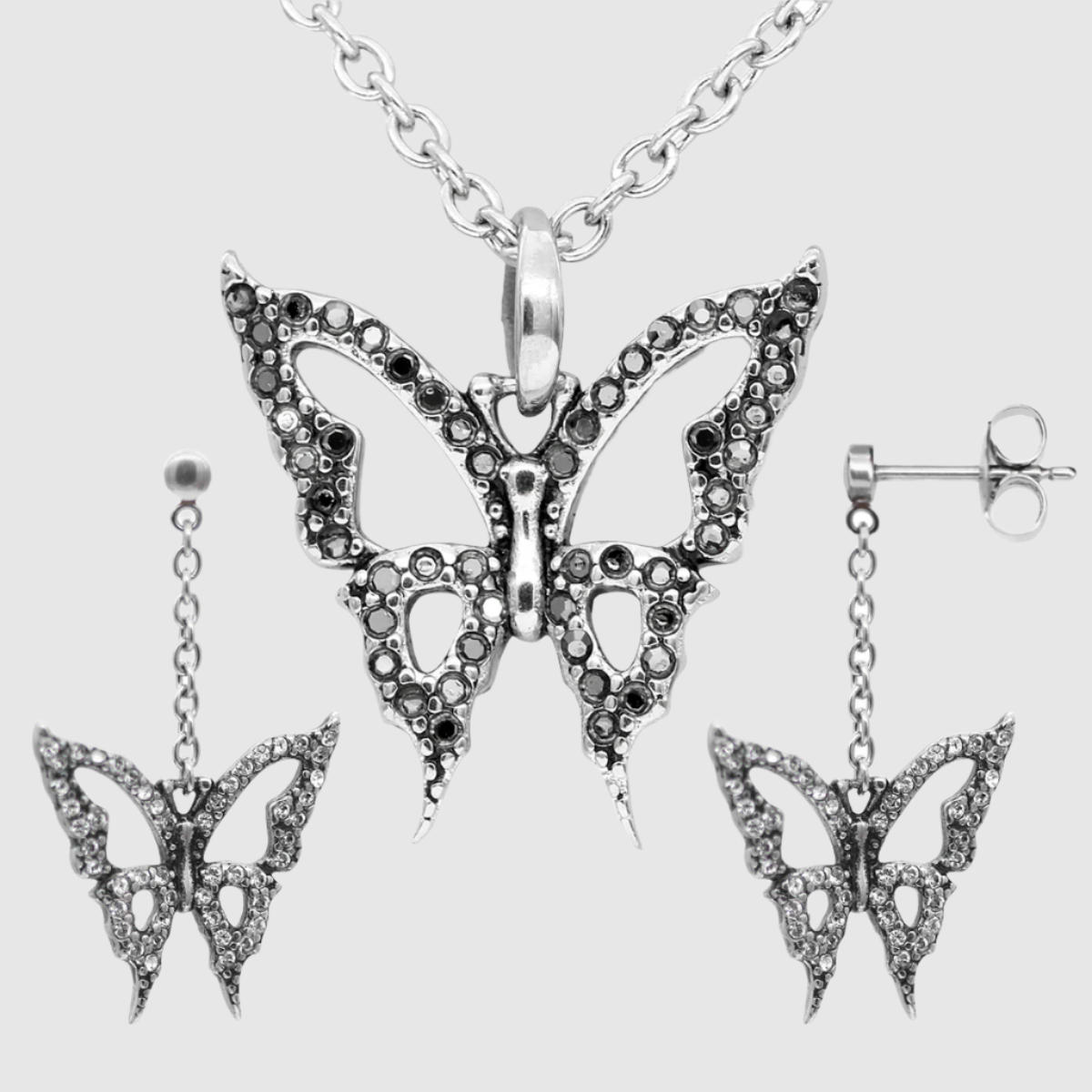 Blingin‚Äô Butterfly Necklace & Earrings Set