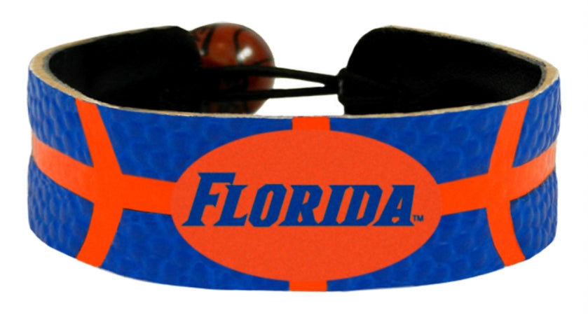 Florida Gators Florida Wordmark Logo Team Color Basketball Bracelet