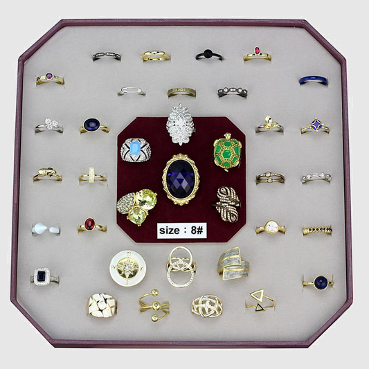 VK-040-SIZE8 - Assorted Brass Ring with Assorted  in Assorted